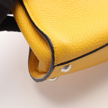 ミニピーカブー セレリア 2WAY ハンドバッグ レザー イエロー フェンディ