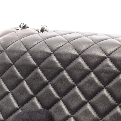 マトラッセ Wチェーンショルダーバッグ ラムスキン ブラック シルバー金具 シャネル バッグ CHANEL
