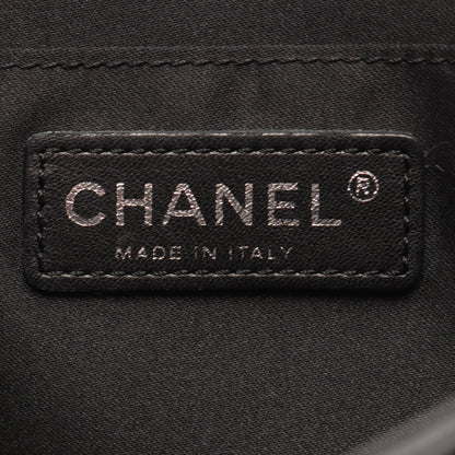 マトラッセ Wチェーンショルダーバッグ ラムスキン ブラック シルバー金具 シャネル バッグ CHANEL