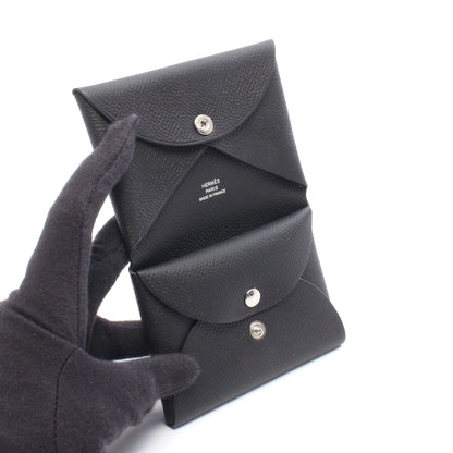 カルヴィデュオ コインケース ヴォーエプソン ブラック シルバー金具 G刻印 エルメス