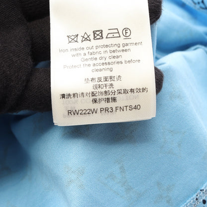 ミックス モノグラム チェーン付 半袖Tシャツ コットン ライトブルー ネイビー ルイヴィトン