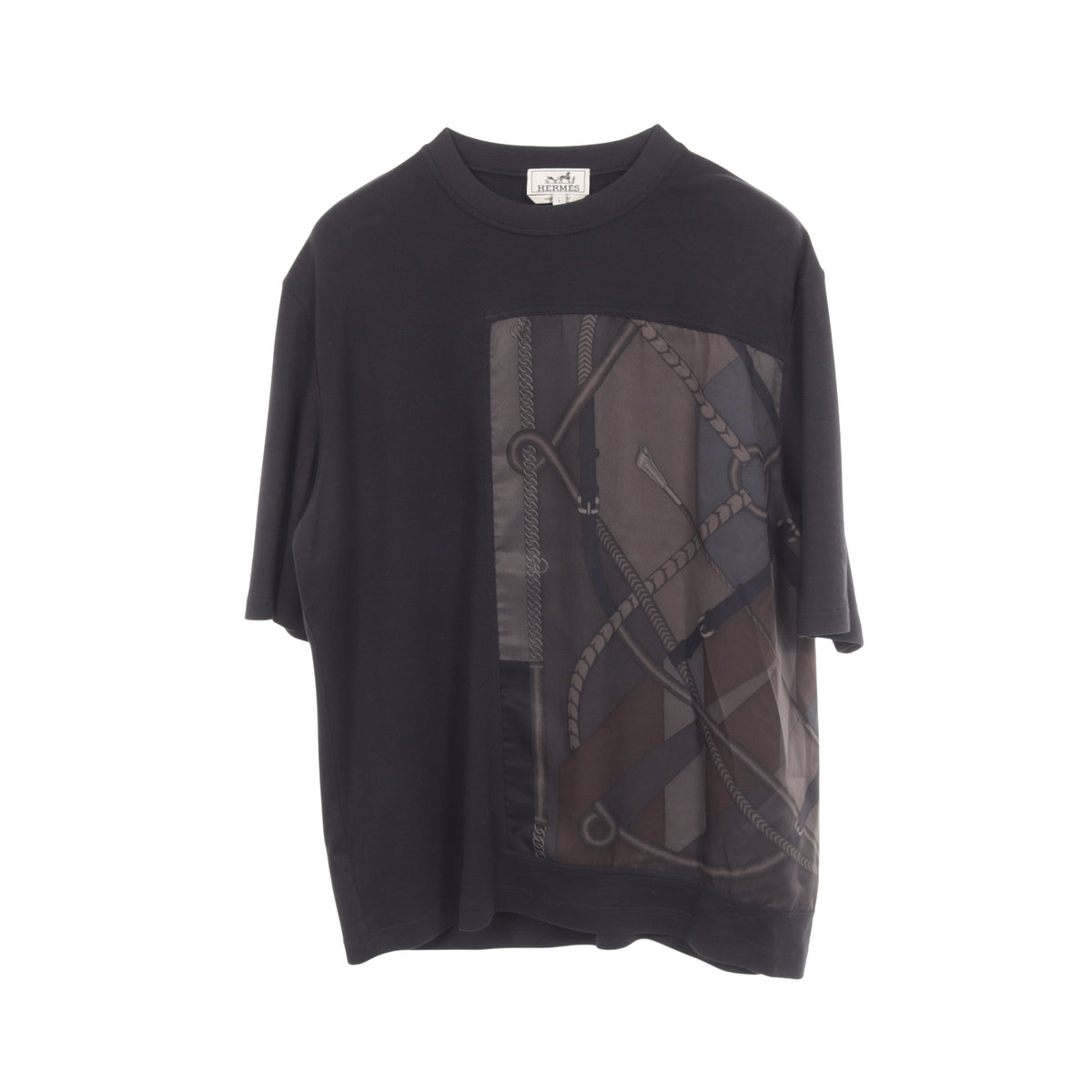 Parcours Sans Faute Decadre 半袖Tシャツ コットン カシミヤ ネイビー エルメス