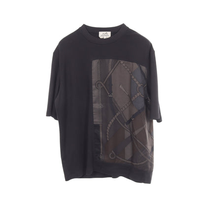 Parcours Sans Faute Decadre 半袖Tシャツ コットン カシミヤ ネイビー エルメス