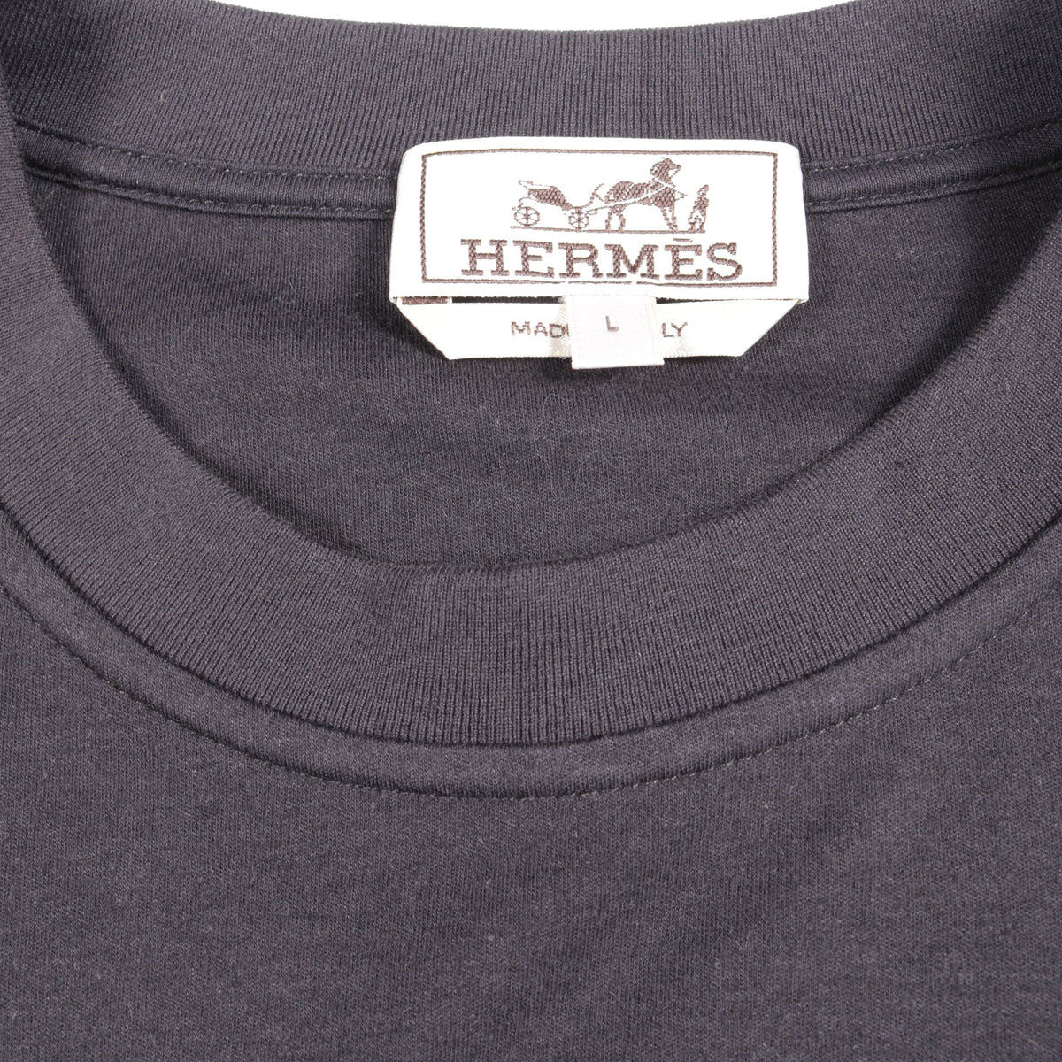 Parcours Sans Faute Decadre 半袖Tシャツ コットン カシミヤ ネイビー エルメス