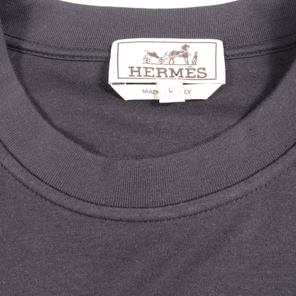 Parcours Sans Faute Decadre 半袖Tシャツ コットン カシミヤ ネイビー エルメス