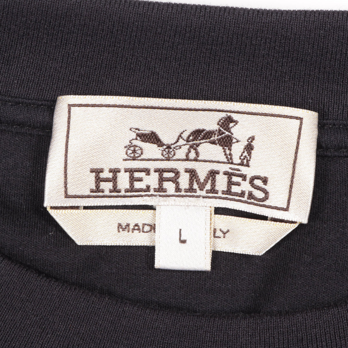 Parcours Sans Faute Decadre 半袖Tシャツ コットン カシミヤ ネイビー エルメス