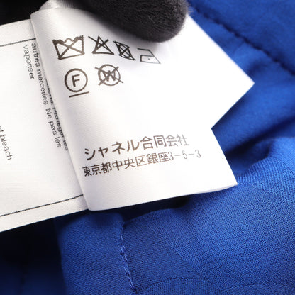 ココマークボタン ツイード ジャケット コットン ブルー ブラック シャネル