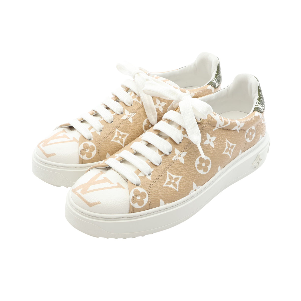 タイムアウトライン モノグラム スニーカー PVC ベージュ ルイヴィトン シューズ LOUIS VUITTON