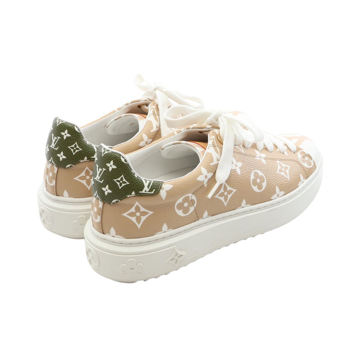 タイムアウトライン モノグラム スニーカー PVC ベージュ ルイヴィトン シューズ LOUIS VUITTON