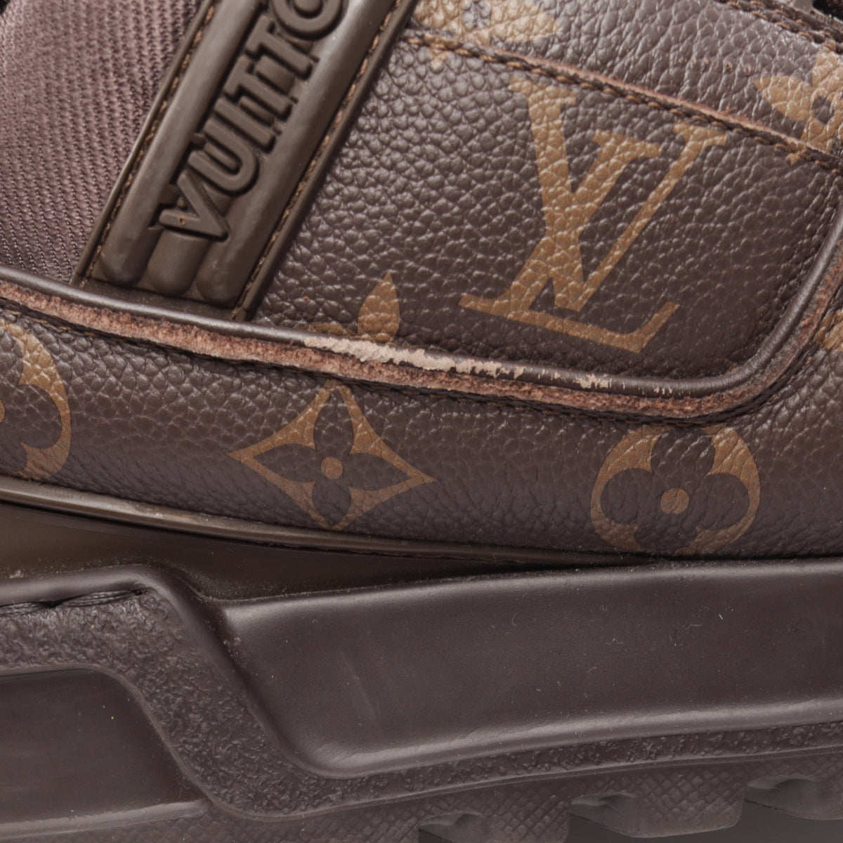 LVトレイナーマキシ モノグラム スニーカー レザー ブラウン ルイヴィトン シューズ LOUIS VUITTON