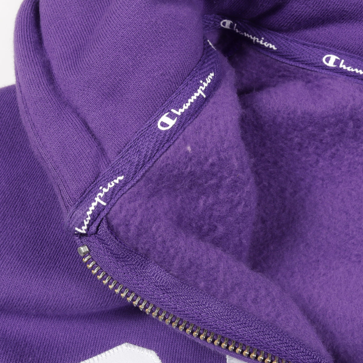 Supreme × Champion ロゴ ジップアップパーカー コットン パープル シュプリーム