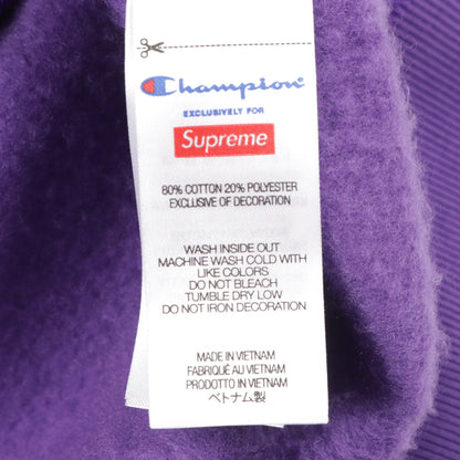Supreme × Champion ロゴ ジップアップパーカー コットン パープル シュプリーム
