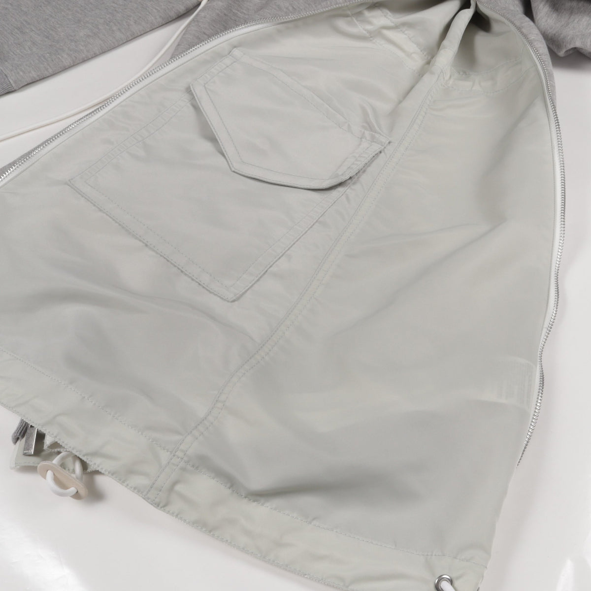 Sponge Sweat Nylon Twill Dress ドッキング ワンピース ナイロン コットン グレー サカイ