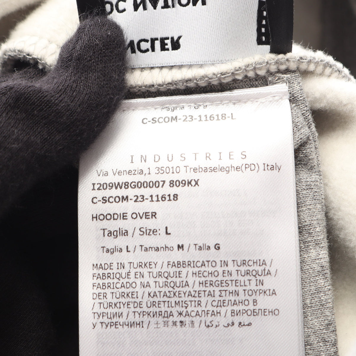 MONCLER GENIUS 4 ROC NATION DESIGNED BY JAY-Z プルオーバーパーカー コットン グレー モンクレール