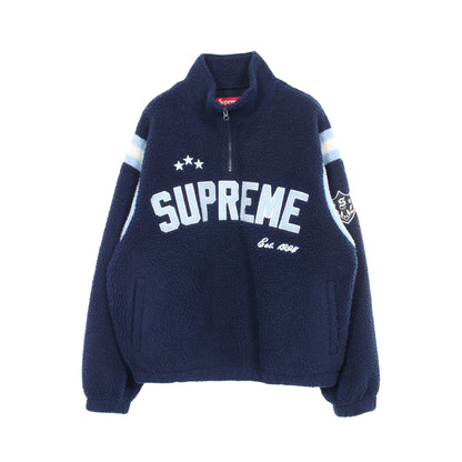 ハーフジップ プルオーバー フリース ジャケット ネイビー シュプリーム