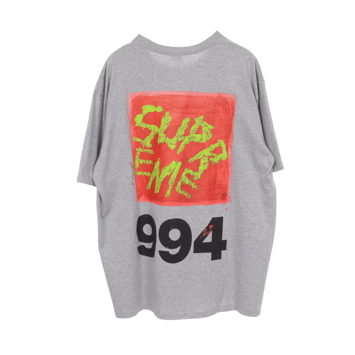 バックロゴ プリント 半袖Tシャツ コットン グレー レッド イエローグリーン シュプリーム