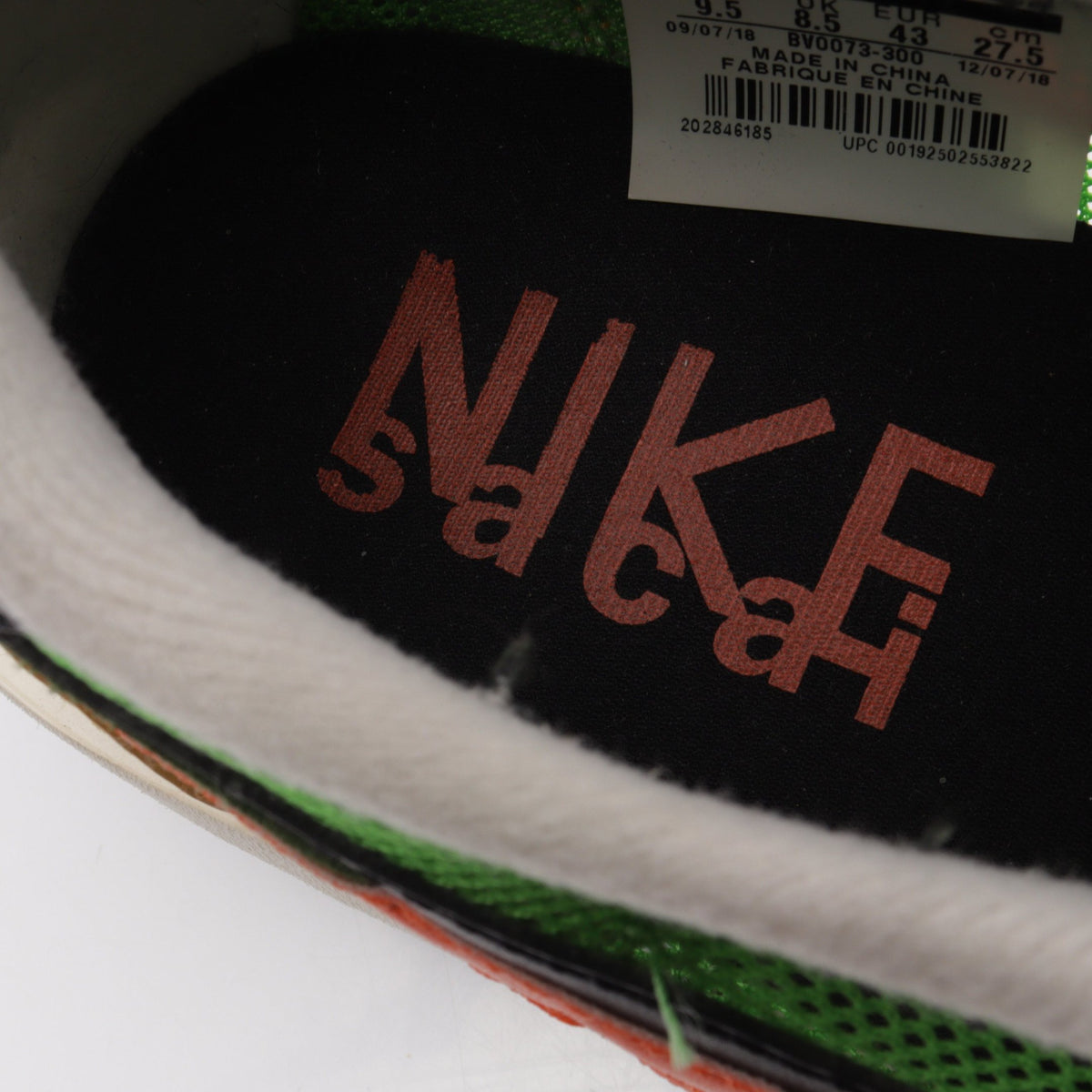 NIKE × sacai LDV WAFFLE スニーカー ファブリック レザー スエード グリーン マルチカラー ナイキ