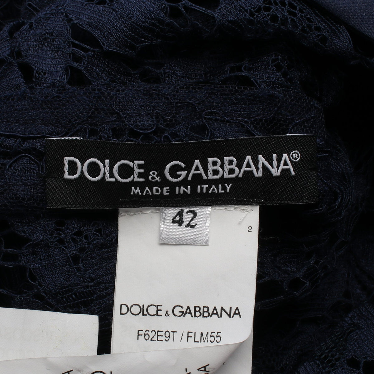 総レース ワンピース レーヨン コットン ネイビー ドルチェアンドガッバーナ ワンピース DOLCE&GABBANA