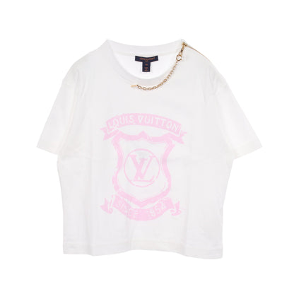 LV シグネチャー ジッパー ディテール 半袖Tシャツ コットン ホワイト ルイヴィトン