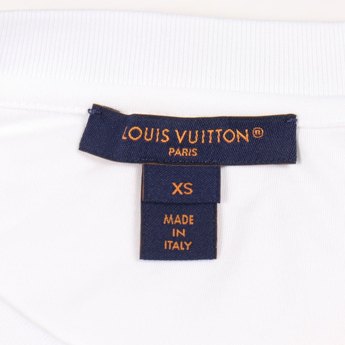 LV シグネチャー ジッパー ディテール 半袖Tシャツ コットン ホワイト ルイヴィトン