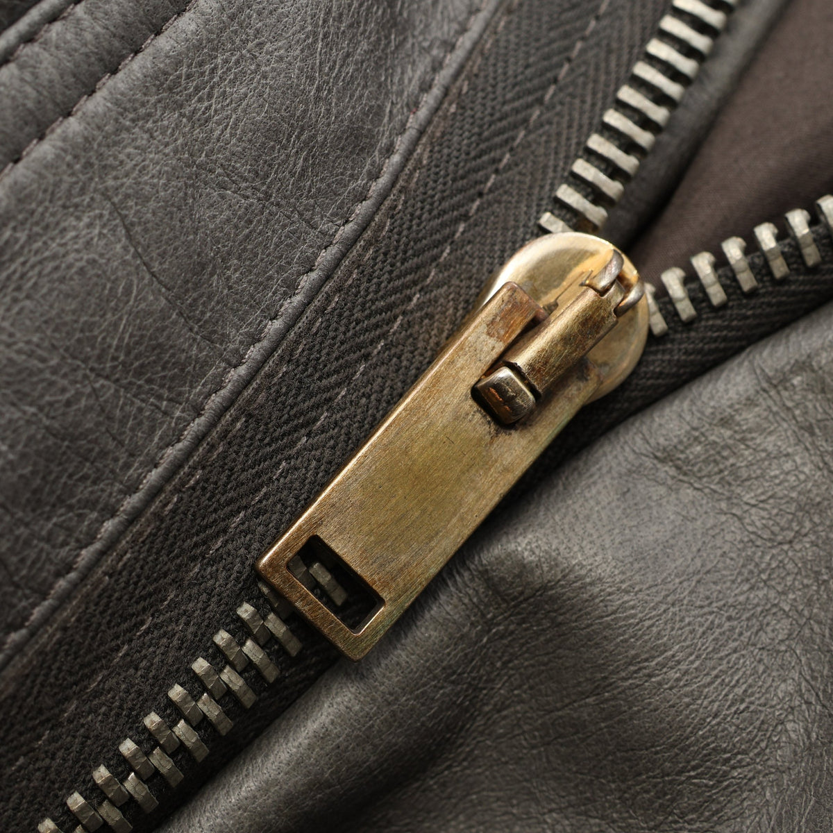 CLASSIC BIKER ニット切替 レザージャケット レザー ウール グレーグリーン リックオウエンス