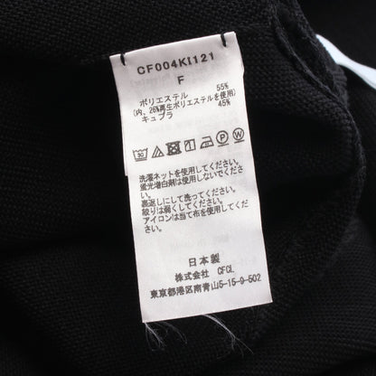 Garter Mock Neck Apron ノースリーブ ニット キュプラ ブラック シーエフシーエル