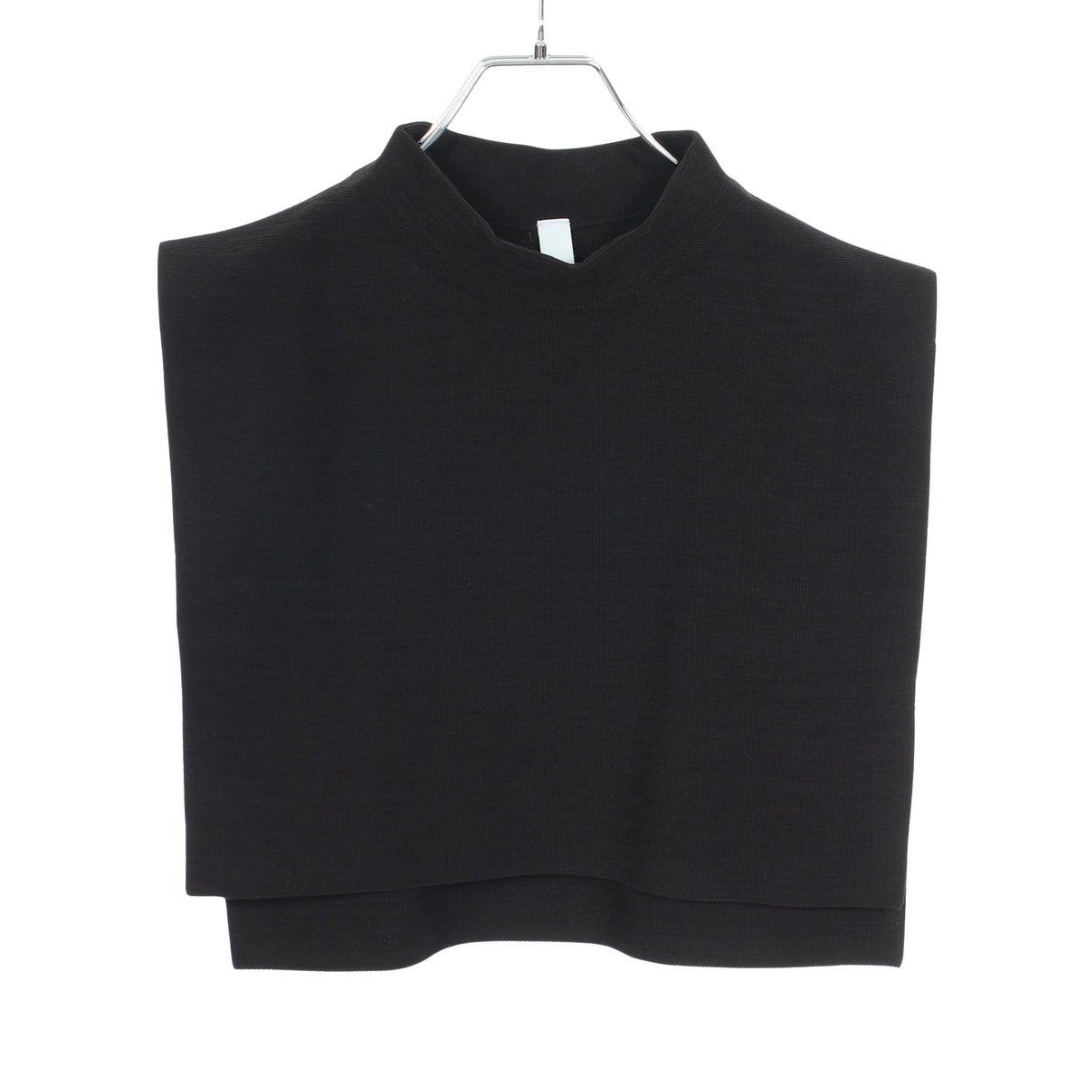 Garter Mock Neck Apron ノースリーブ ニット キュプラ ブラック シーエフシーエル
