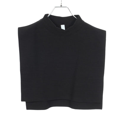 Garter Mock Neck Apron ノースリーブ ニット キュプラ ブラック シーエフシーエル