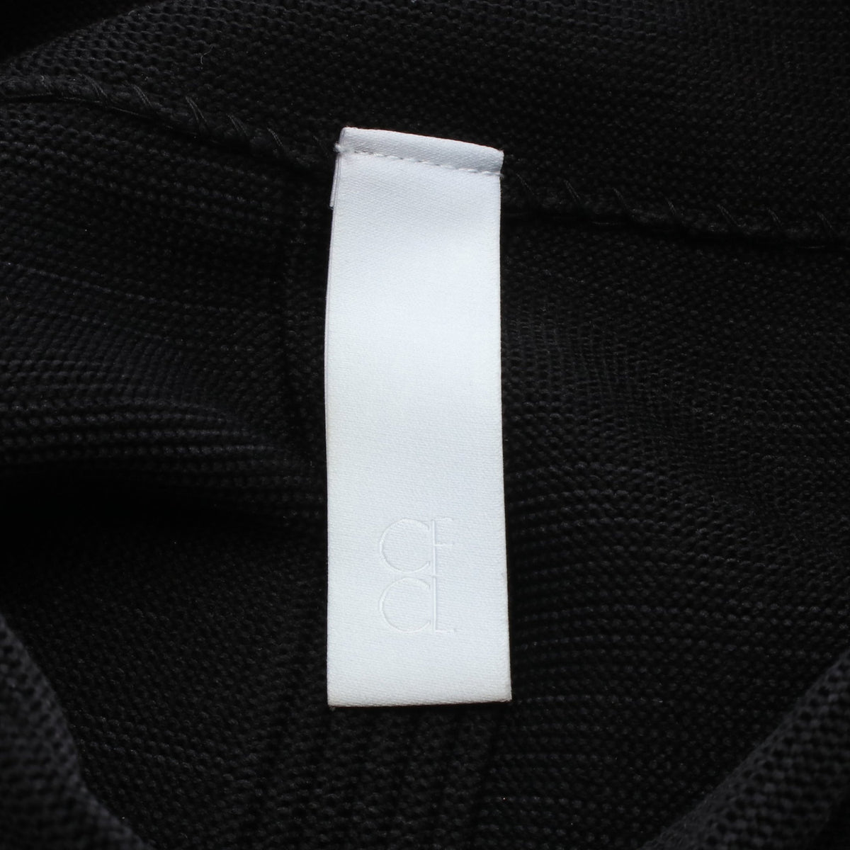 Garter Mock Neck Apron ノースリーブ ニット キュプラ ブラック シーエフシーエル