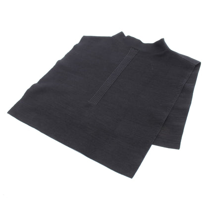 Garter Mock Neck Apron ノースリーブ ニット キュプラ ブラック シーエフシーエル