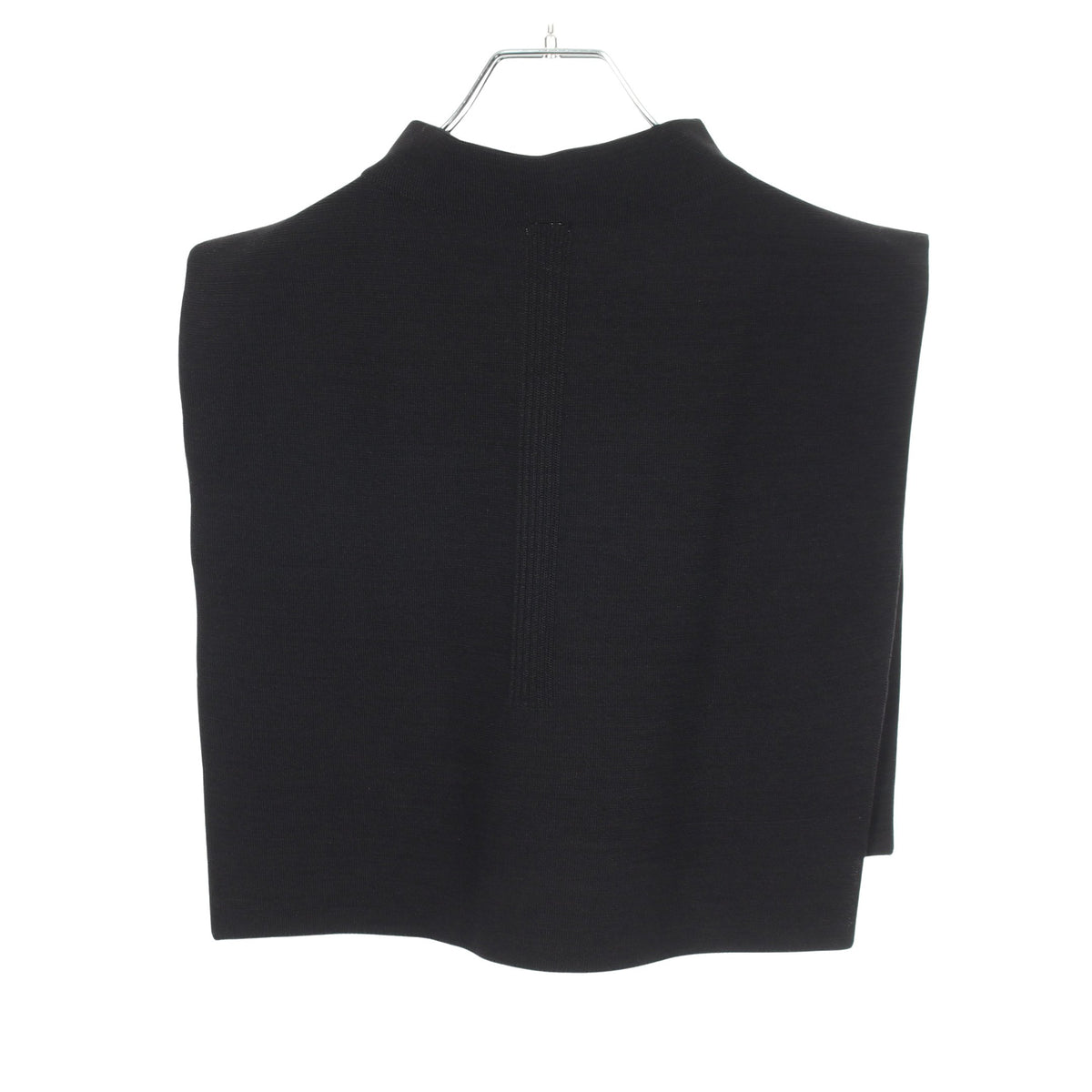 Garter Mock Neck Apron ノースリーブ ニット キュプラ ブラック シーエフシーエル