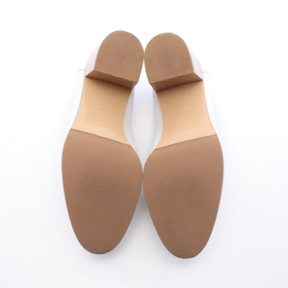 エリゼ70 モカシン パンプス レザー ホワイト ベージュ エルメス