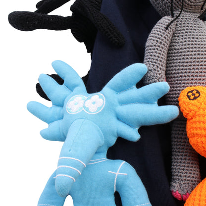 LV フレンド パペット ハーフジップ ニット ウール ネイビー マルチカラー ルイヴィトン トップス LOUIS VUITTON