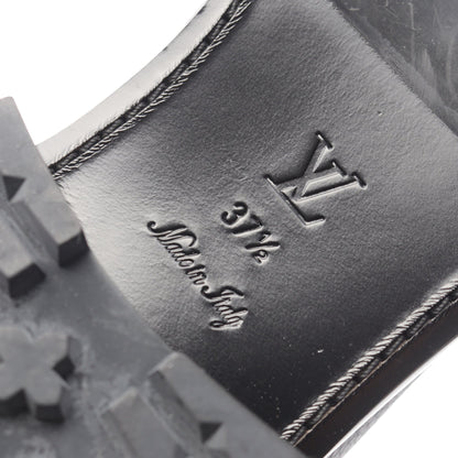 モノグラム サイハイ ブーツ ムートン ブラック ルイヴィトン シューズ LOUIS VUITTON