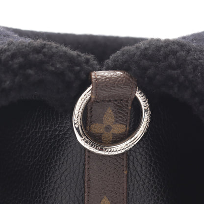 モノグラム サイハイ ブーツ ムートン ブラック ルイヴィトン シューズ LOUIS VUITTON