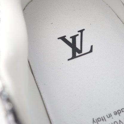 LVトレイナーライン クラック加工 スニーカー レザー シルバー ブラック ルイヴィトン シューズ LOUIS VUITTON