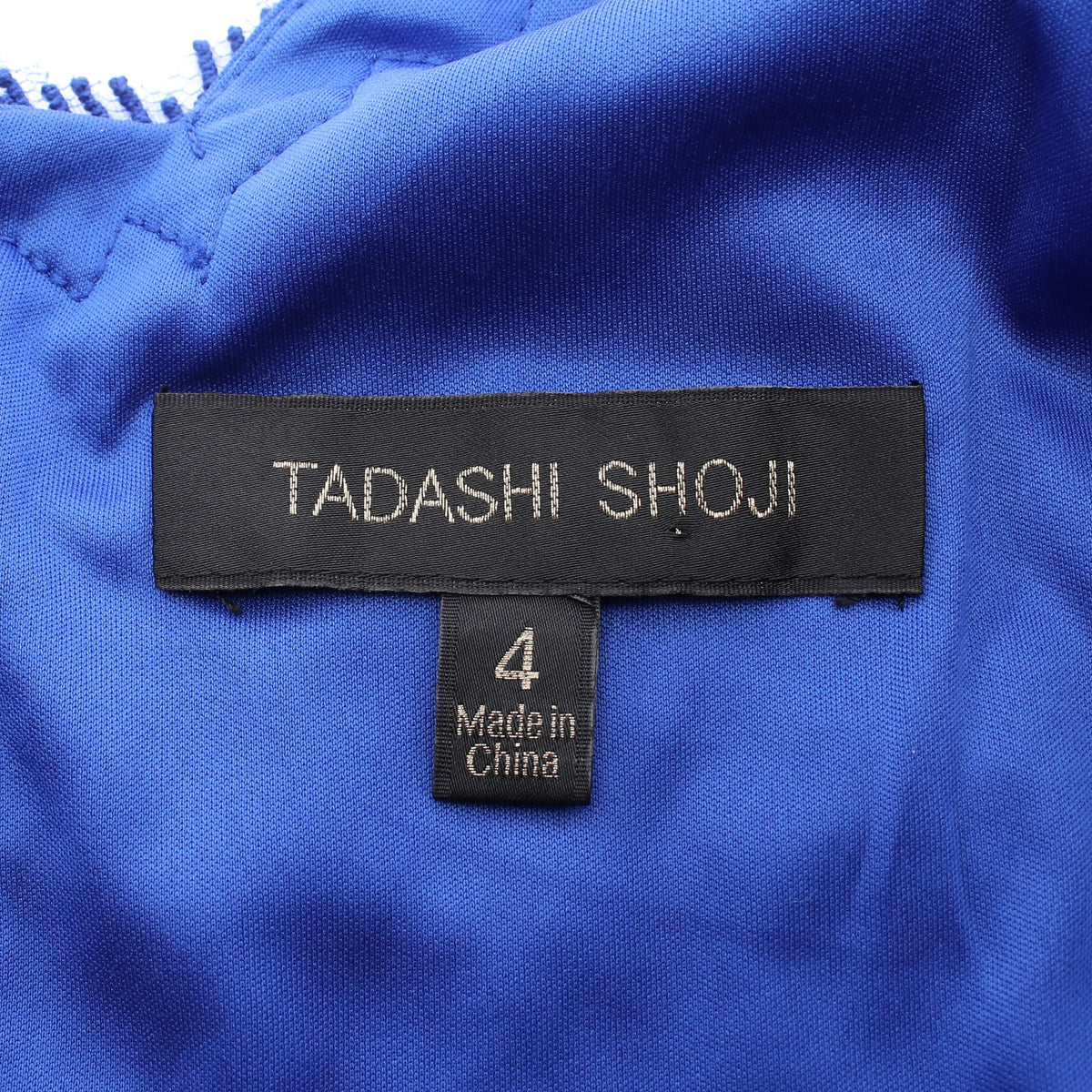 総レース ノースリーブ ワンピース コットン ナイロン ブルー タダシショージ ワンピース TADASHI SHOJI