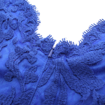 総レース ノースリーブ ワンピース コットン ナイロン ブルー タダシショージ ワンピース TADASHI SHOJI