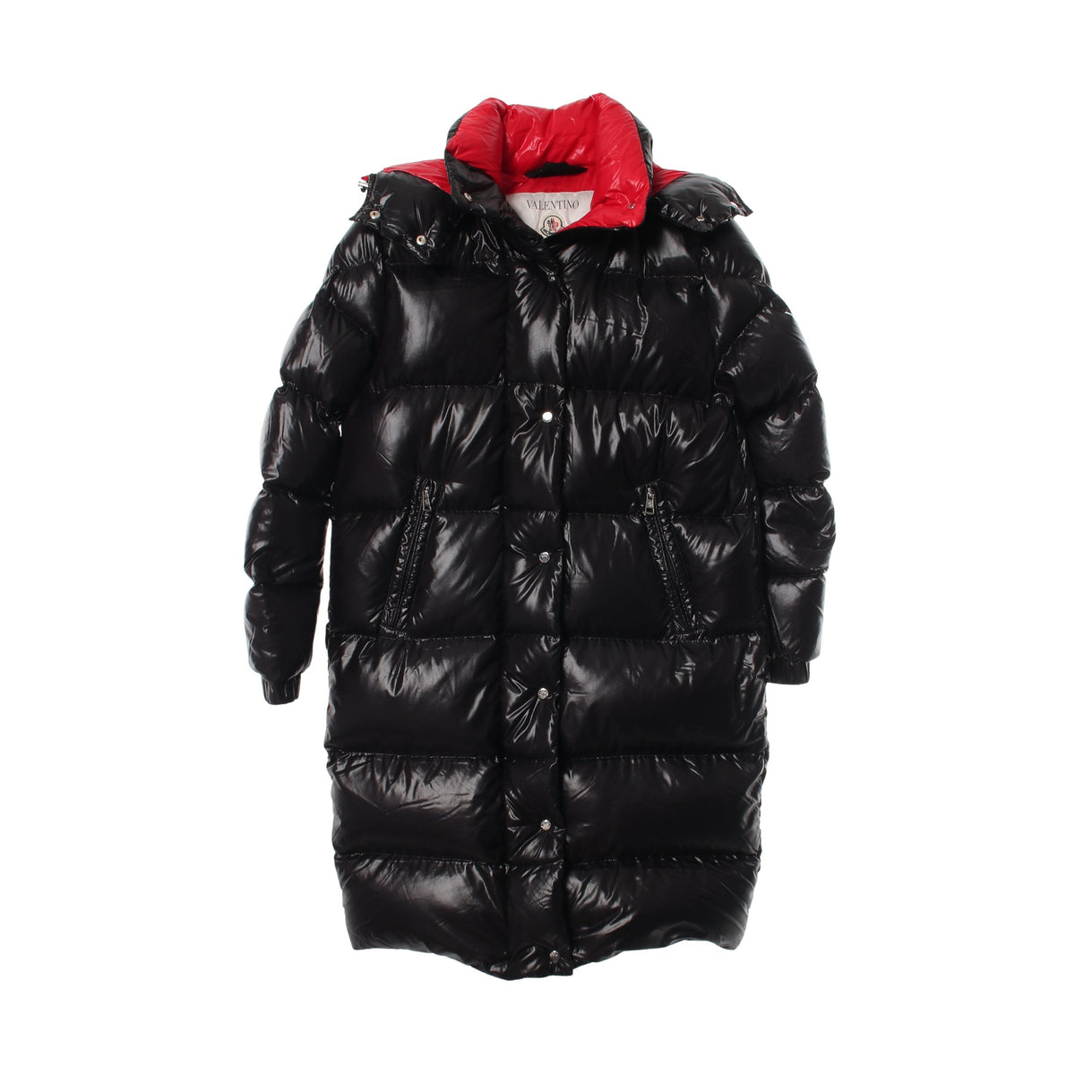 VALENTINO × MONCLER ダウンジャケット ナイロン ブラック レッド ヴァレンティノ アウター VALENTINO