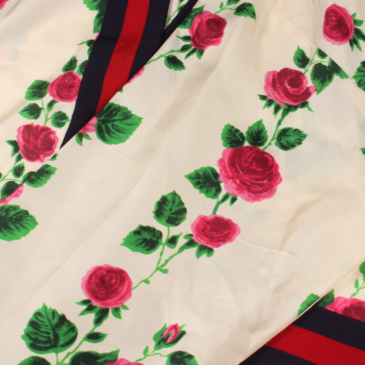 フローラルプリント カーディガン シルク オフホワイト マルチカラー グッチ