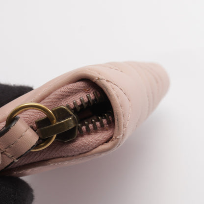 GGマーモント ジップアラウンドウォレット ラウンドファスナー長財布 レザー ライトピンク グッチ