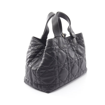 Toujours トゥージュール ミディアム マクロカナージュ ハンドバッグ レザー ブラック クリスチャンディオール バッグ Christian Dior