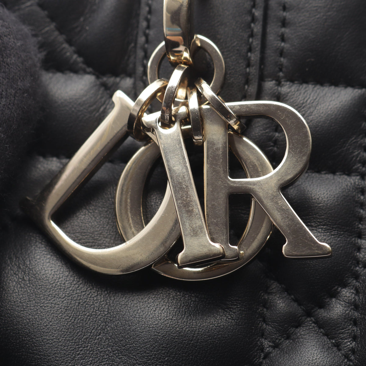 Toujours トゥージュール ミディアム マクロカナージュ ハンドバッグ レザー ブラック クリスチャンディオール バッグ Christian Dior