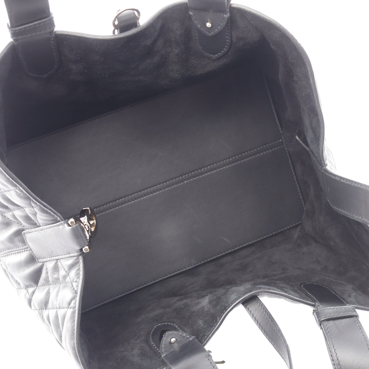 Toujours トゥージュール ミディアム マクロカナージュ ハンドバッグ レザー ブラック クリスチャンディオール バッグ Christian Dior