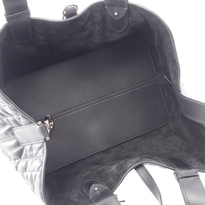 Toujours トゥージュール ミディアム マクロカナージュ ハンドバッグ レザー ブラック クリスチャンディオール バッグ Christian Dior