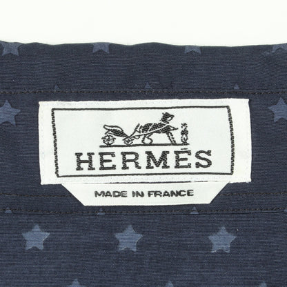 Cheval Punk Bandana 長袖 シャツ シルク コットン ネイビー ブラック エルメス