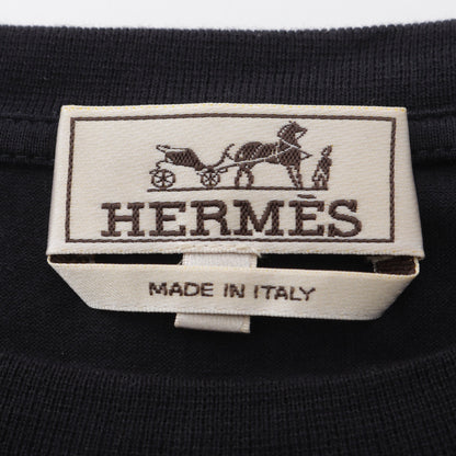 オンド コロレ 半袖Tシャツ コットン ネイビー エルメス トップス HERMES