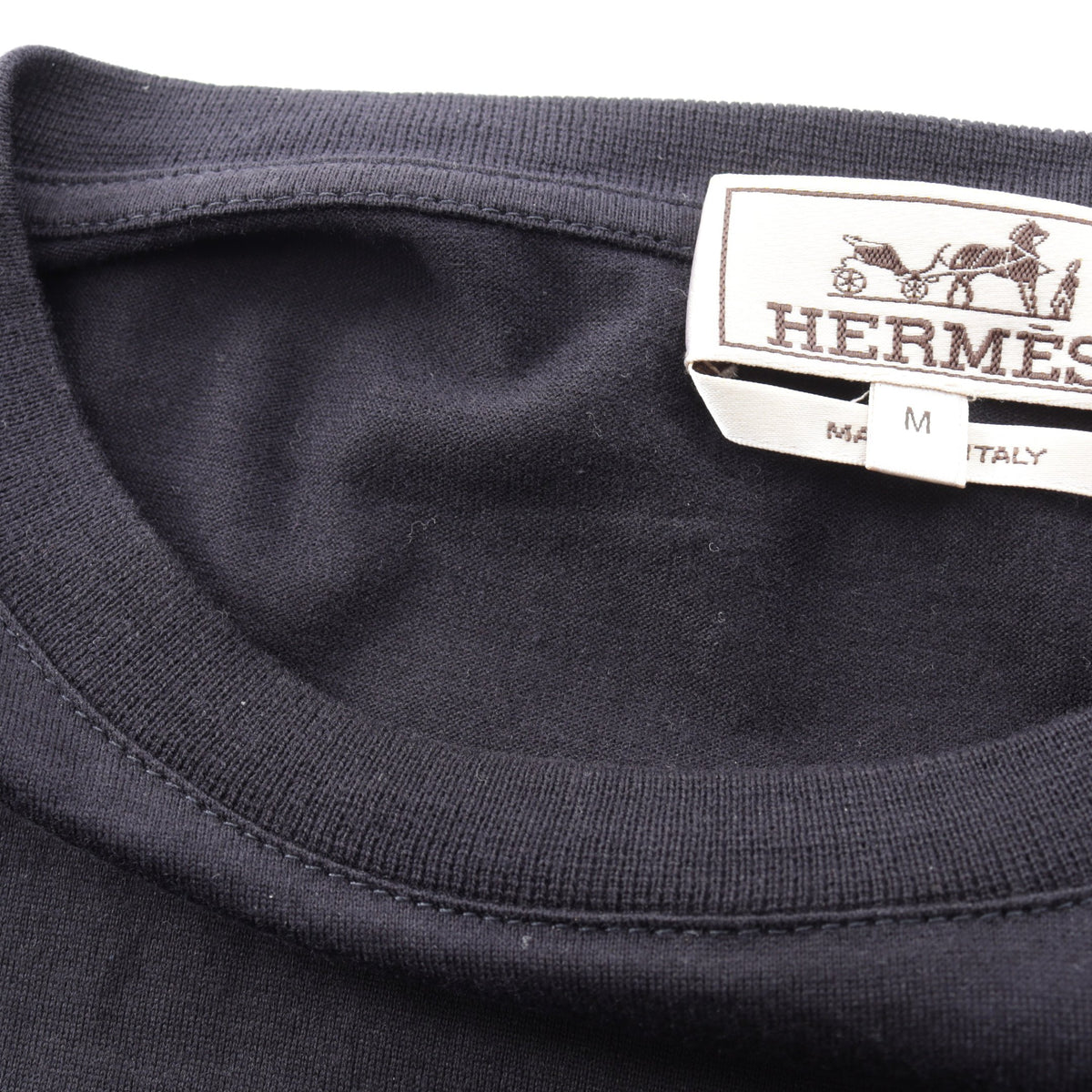 オンド コロレ 半袖Tシャツ コットン ネイビー エルメス トップス HERMES