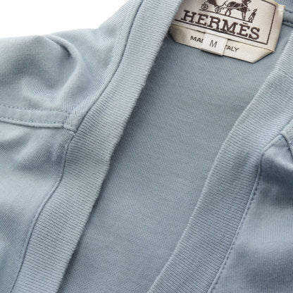 Piqures Sellier 半袖Tシャツ コットン ブルーグレー エルメス トップス HERMES