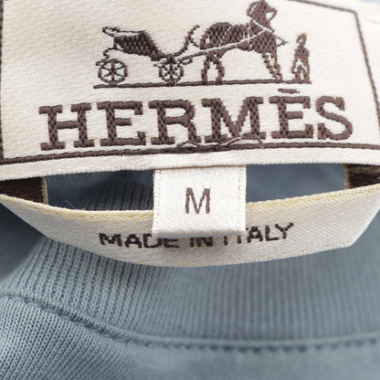 Piqures Sellier 半袖Tシャツ コットン ブルーグレー エルメス トップス HERMES